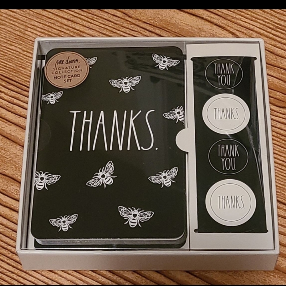 Rae Dunn THANKS Thank You Note Card Set